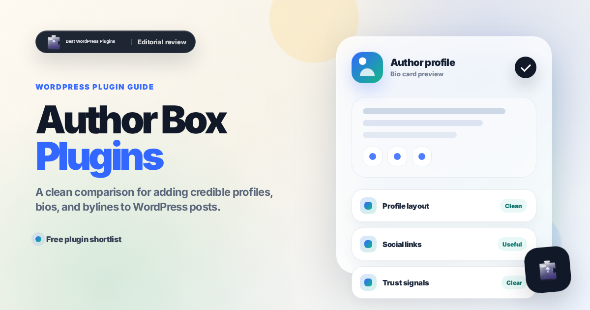 Best free WordPress author box plugins featured banner