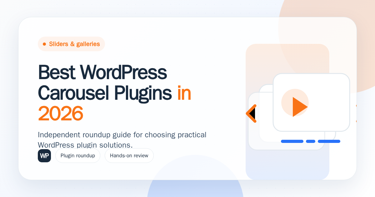 Best WordPress Carousel Plugins in 2026 featured banner