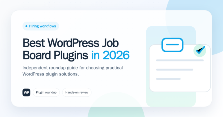 Best WordPress Job Board Plugins in 2026 featured banner
