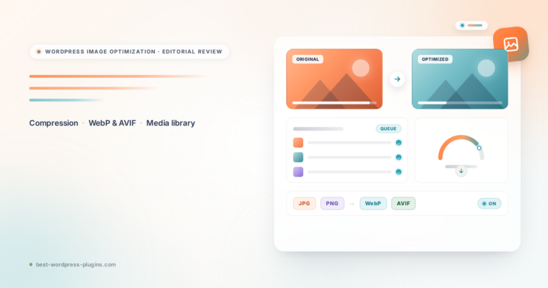 ShortPixel review featured banner - WordPress image optimization, compression, and WebP and AVIF conversion.
