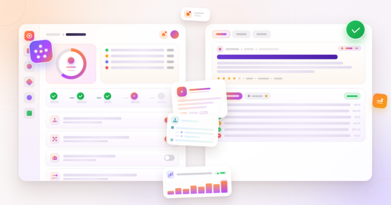 All in One SEO review featured banner -- WordPress SEO dashboard, search snippet preview, sitemap and schema cards, and on-page analysis checks.