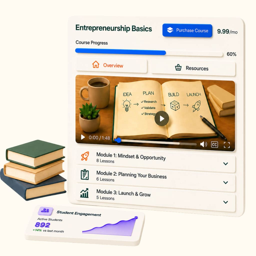 LearnDash course builder admin interface showing the drag-and-drop course hierarchy with sections, lessons, and topics organized in a visual tree