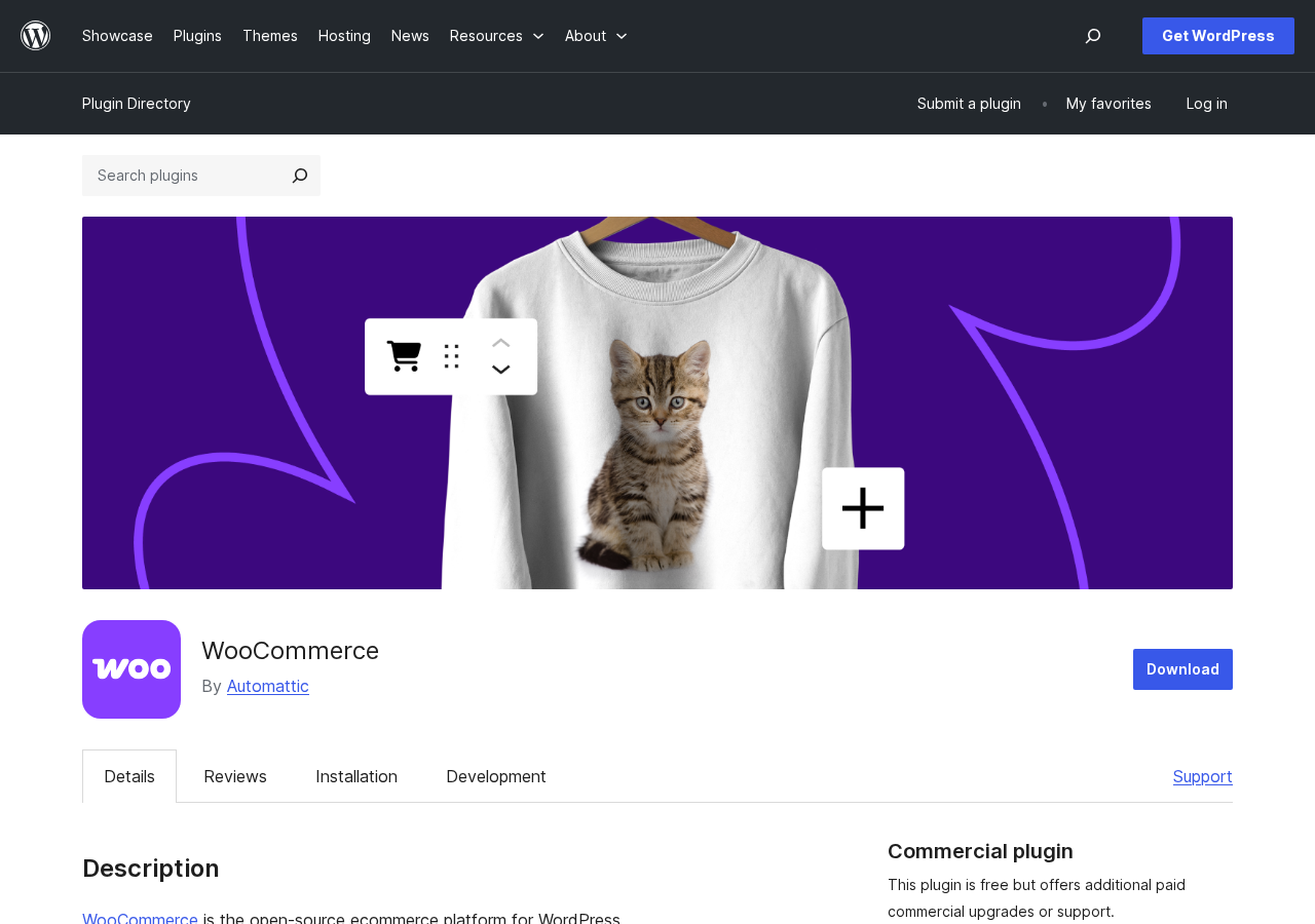 WordPress.org plugin listing for WooCommerce showing version 10.9.4 last updated July 7 2026 7-plus million active installations and a 4.5-out-of-5-star rating from 4,809 reviews