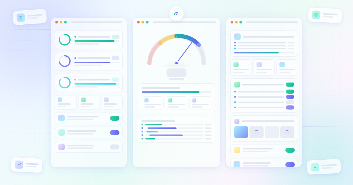 Hummingbird review 2026 featured banner showing Core Web Vitals score rings, speed gauge, and asset optimization panels in a glassmorphism design