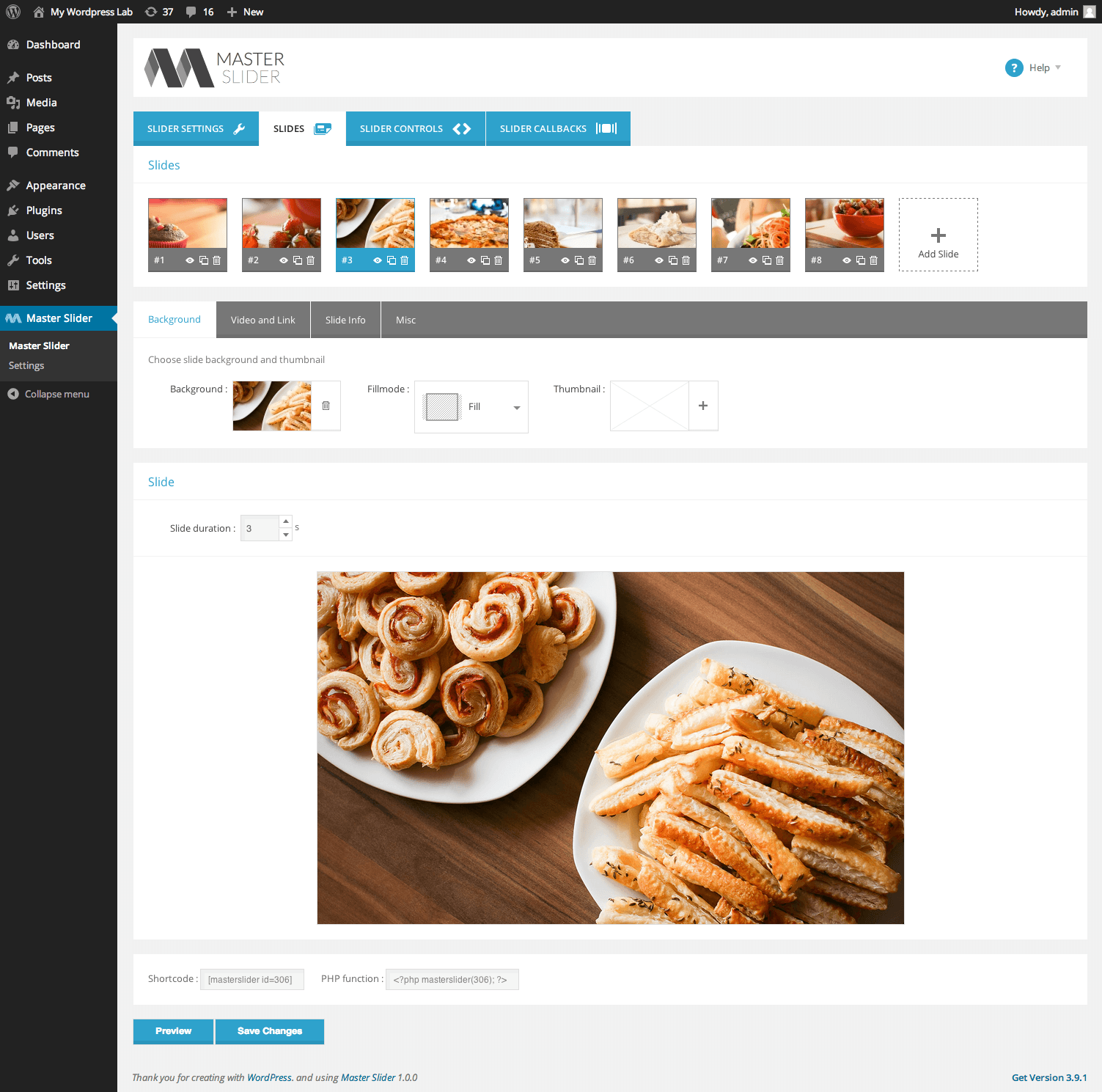 Master Slider customizable navigation controller options