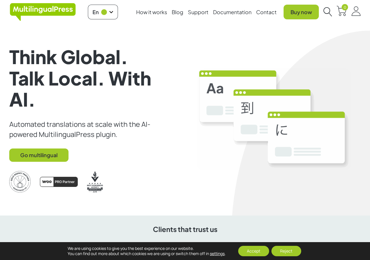 MultilingualPress homepage: WordPress Multisite multilingual plugin by Syde GmbH