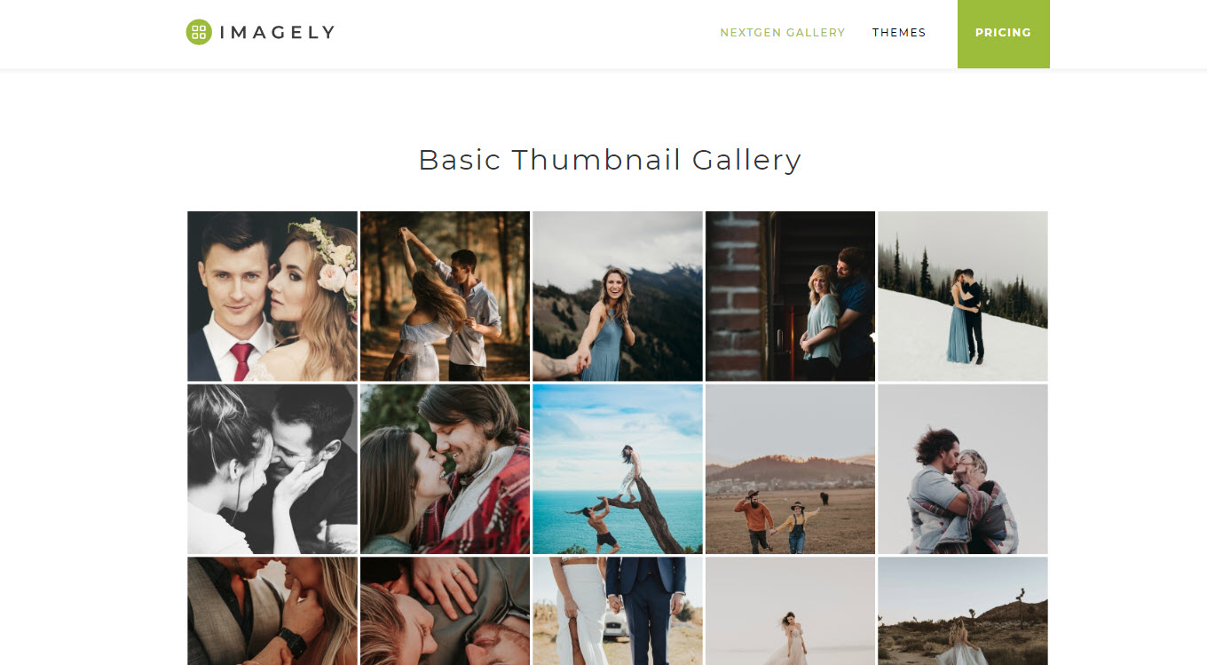 NextGEN Gallery thumbnail display example