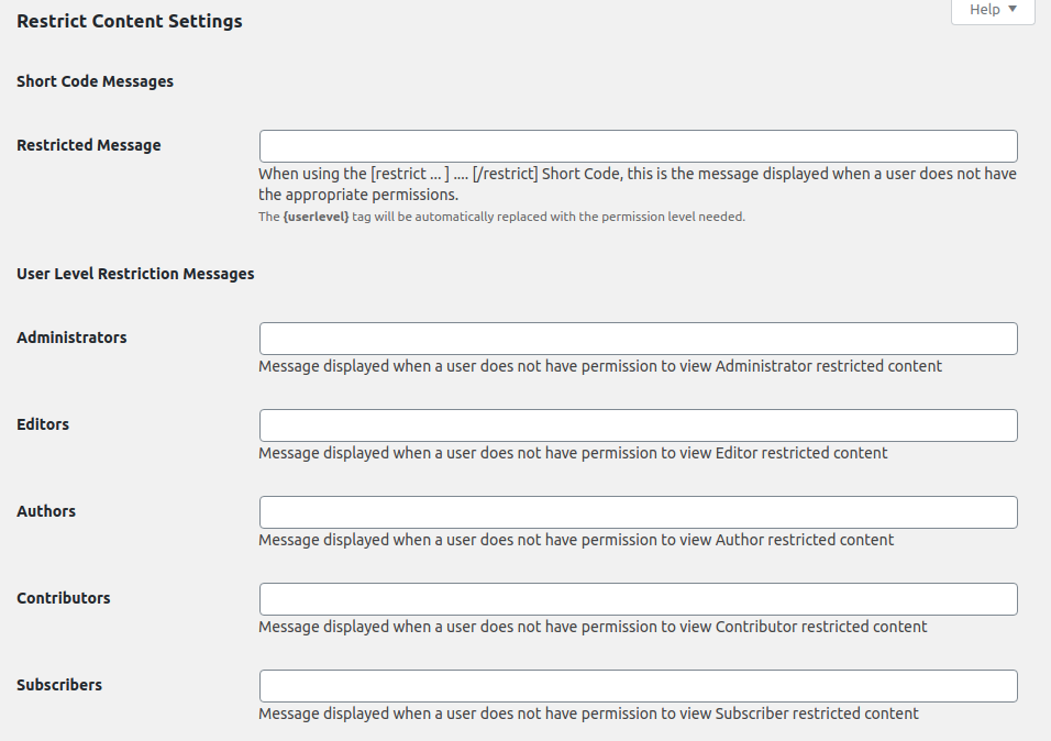 Restrict Content Pro subscription level configuration showing recurring billing setup, free trial options, and access duration settings inside the WordPress admin