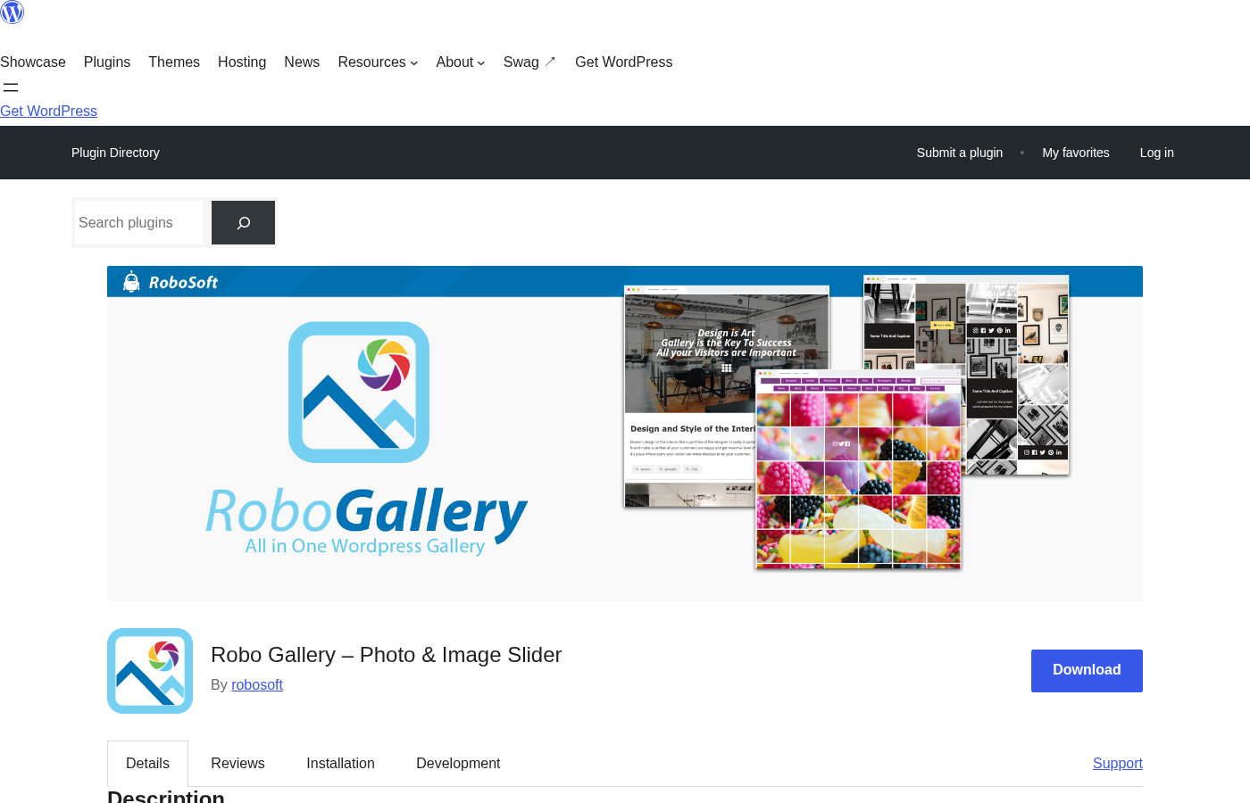 Robo Gallery on WordPress.org plugin directory