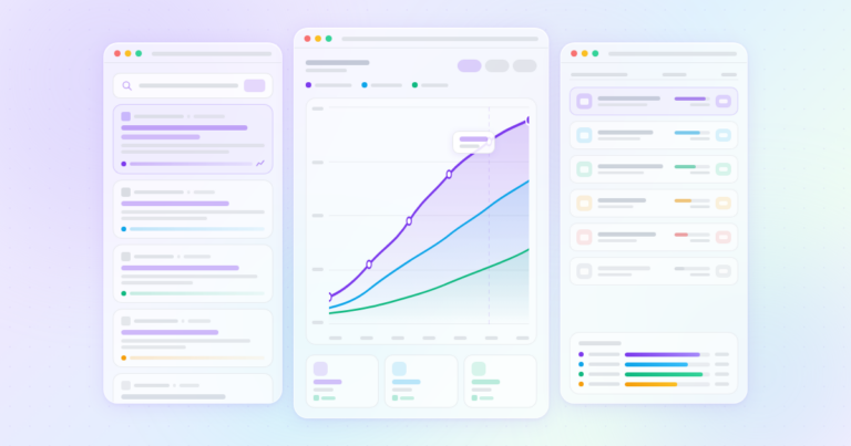SEOPress Review 2026 featured banner showing a glassmorphism-style SEO analytics dashboard concept with pastel purple and blue gradient background, SERP panel, traffic chart, and keyword rankings.
