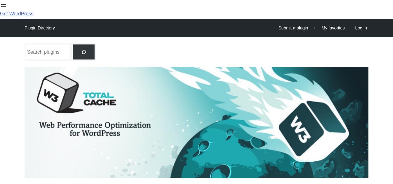 W3 Total Cache WordPress.org plugin listing page showing the plugin name, developer BoldGrid, 900,000+ active installs, 4.4 out of 5 star rating based on 5,420 reviews, version 2.10.5, last updated August 18 2026, and a short description about improving SEO, Core Web Vitals, and user experience.