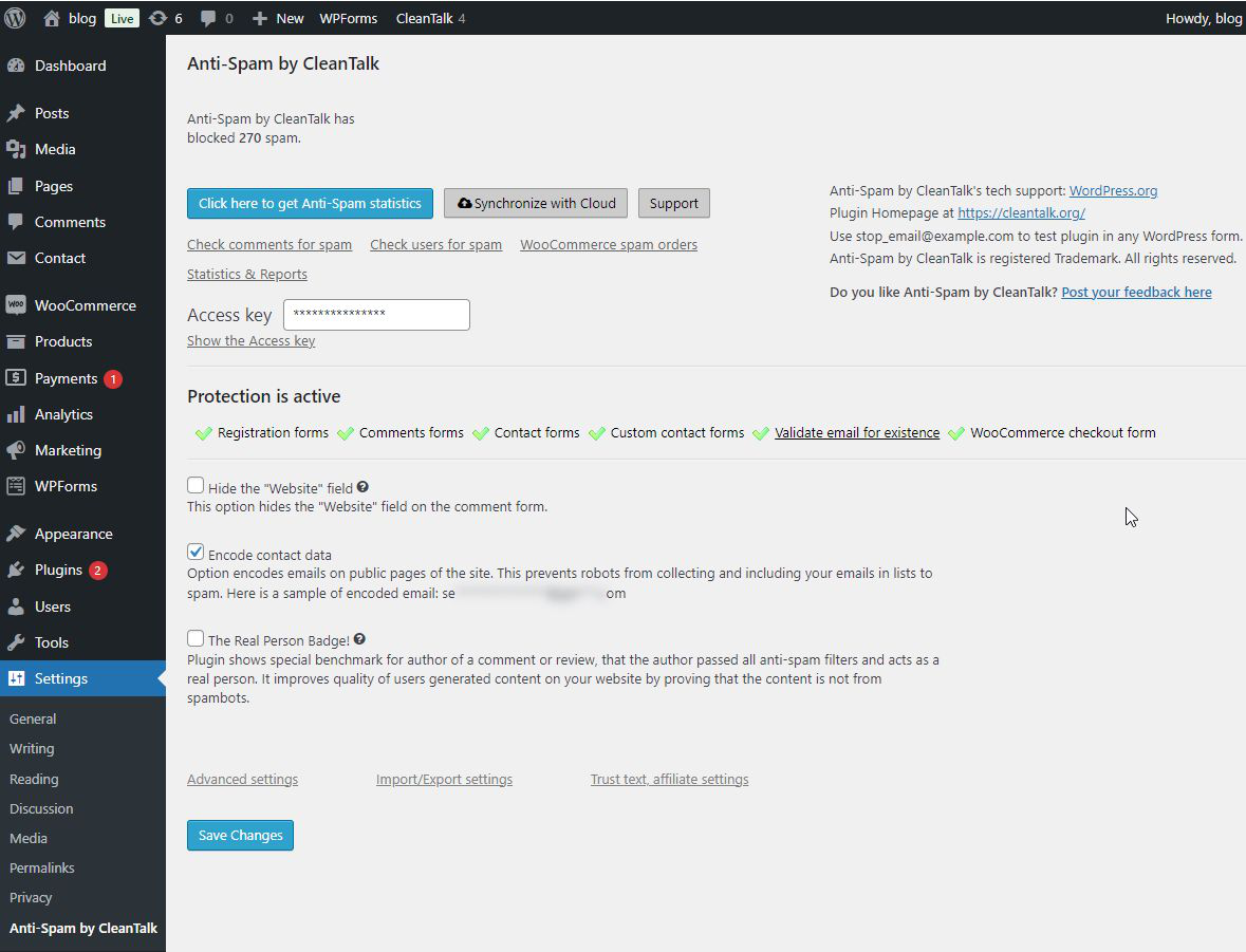 CleanTalk Anti-Spam on WordPress.org showing 200,000+ active installs, 4.8-star rating from 3,211 reviews, version 6.87, tested to WordPress 7.1