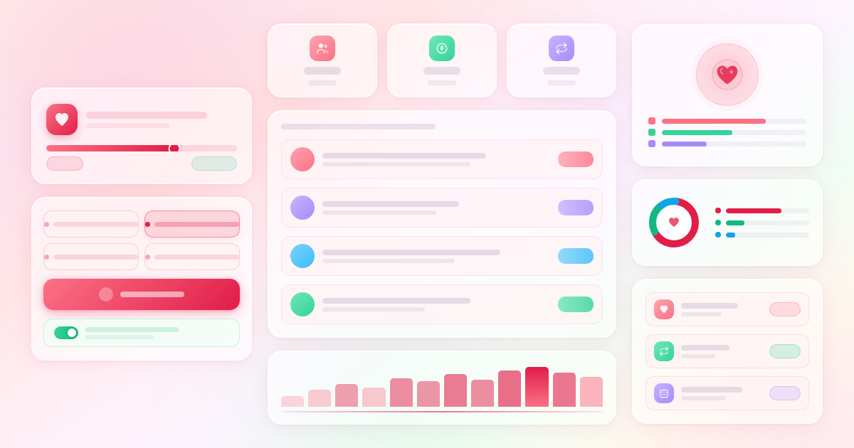 GiveWP review 2026 featured banner with donation UI elements including campaign progress card, donate button, and donor activity feed in a rose pastel glassmorphism style.