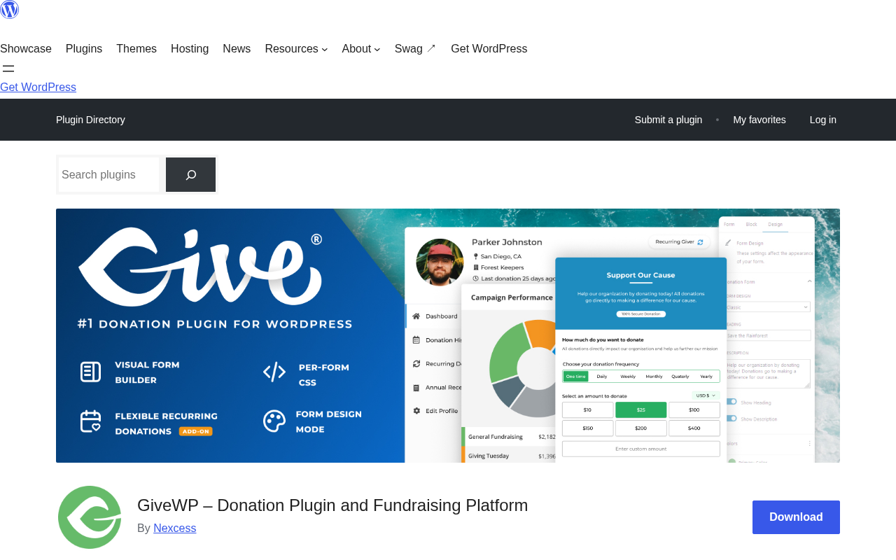GiveWP plugin listing on WordPress.org showing version 4.16.8, 100,000 plus active installs, and a 4.6 out of 5 rating from 707 reviews.