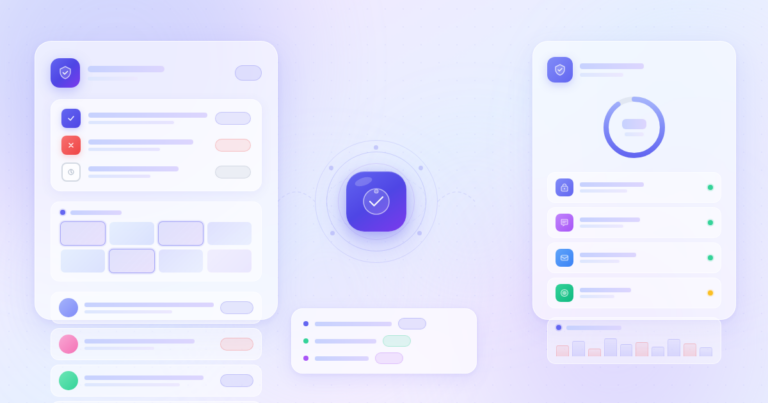 hCaptcha for WordPress review featured banner - indigo violet glass design